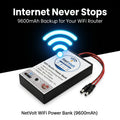 NetVolt 9600mAh Mini UPS Power Bank for WiFi Router & ONT Device — 12V Backup Battery | Auto Cut-Off